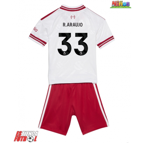 Liverpool Ronald Araujo #33 Segunda Equipación Niños 2026-27 Manga Corta (+ Pantalones cortos)